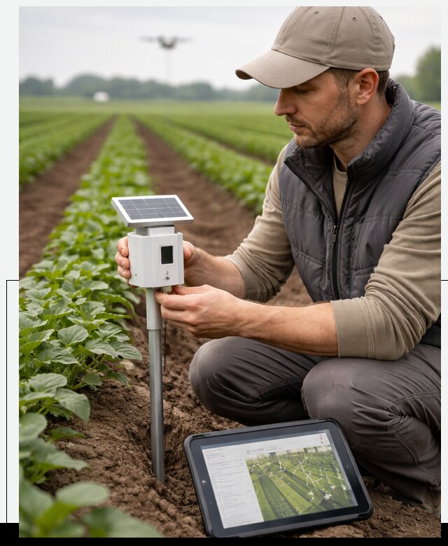 IoT мониторинг сельскохозяйственных полей и контроля в Старой Руссе
