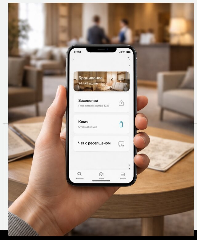 Мобильное приложение для гостей отеля в Старой Руссе, управление сервисом